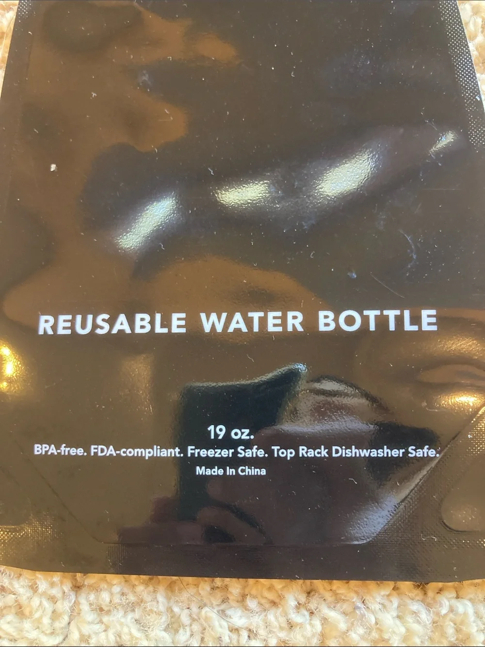Reusable Collapsible Water Bottle - Black